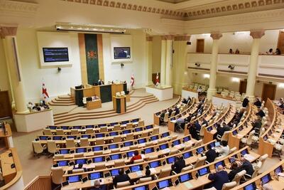 (ویدئو) کتک‌کاری در پارلمان گرجستان بر سر قانون حضور عوامل خارجی