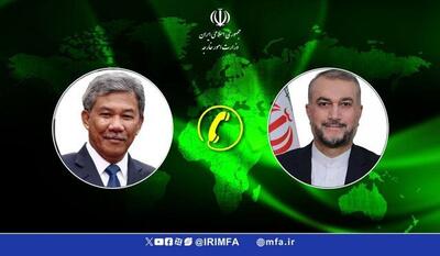 گفتگوی تلفنی وزیر امور خارجه ایران و مالزی