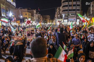 عکس/ تجمع مردم اهواز در حمایت از عملیات  وعده صادق