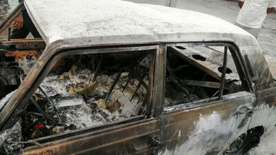زنده زنده سوختن 3 مرد در تصادف 2 خودروی سوخت در کرمان + جزییات