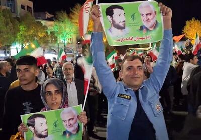 روایت ‌تسنیم از ‌تجمع شبانه تبریزی‌ها در جشن حمله به اسرائیل - تسنیم