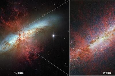 تصویر روز ناسا: کهکشان سیگار از هابل و وب | شبکه اطلاع‌ رسانی طلا و ارز