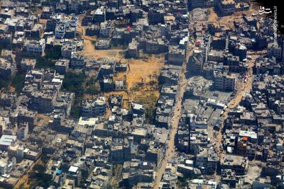 تصاویر هوایی از ویرانی‌های گسترده در غزه