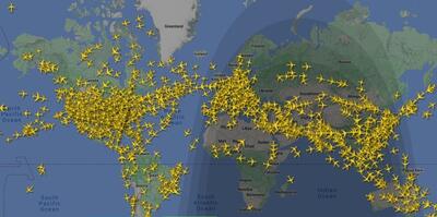 وضعیت ترافیک هوایی منطقه در حال حاضر (تصویر) | شبکه اطلاع‌ رسانی طلا و ارز