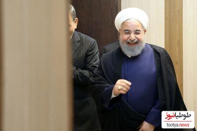(عکس)رونمایی از عبای طلاییِ حسن روحانی در دیدار نوروزی با سیاستمداران
