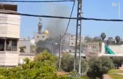 فیلم/ لحظهٔ اصابت پهپاد انتحاری حزب‌الله به منطقهٔ العرامشه