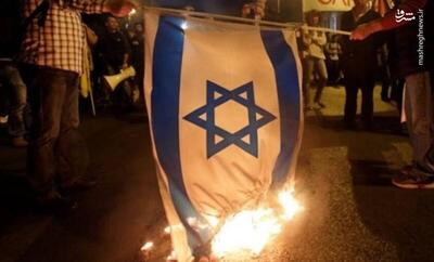 فیلم/ به آتش کشیدن پرچم اسرائیل در انگلیس
