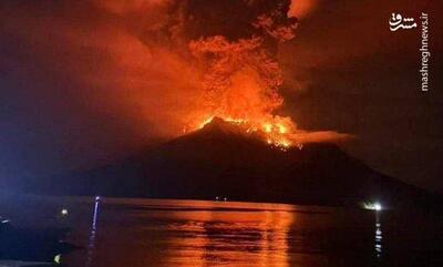 فیلم/ فوران آتشفشان روآنگ در اندونزی