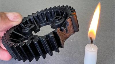 ترمیم دندان های چرخ دنده با یک شمع! / به طرز خیره کننده ای خوب کار کرد !