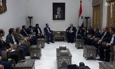 فیلم/ دیدار غریب‌آبادی با رئیس مجلس سوریه