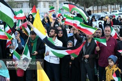 راهپیمایی زنجانی ها در حمایت از مردم غزه و عملیات «وعده صادق»