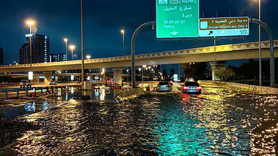 شکسته شدن رکورد ۷۵ ساله بارندگی در دبی