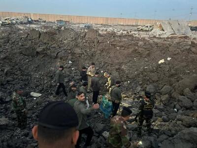 جدیدترین تصاویر از خسارات بمباران پایگاه کالسو در عراق