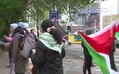 فیلم/ اعتراض مردم انگلیس به وتوی آمریکا علیه فلسطین