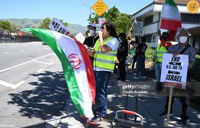 (تصاویر) تجمع ایرانیان حامی فلسطین در کالیفرنیا