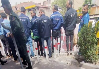 تجمع کارگران گروه ملی فولاد اهواز مقابل مجلس