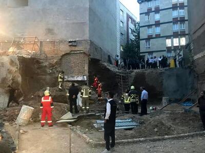 فوت یک کارگر در پی ریزش آوار در یک زمین گودبرداری شده در خیابان قزوین