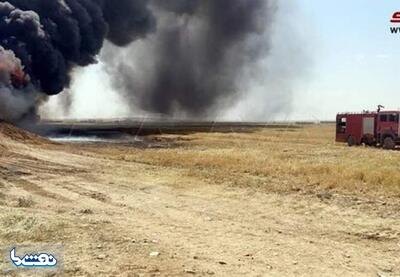 آتش سوزی در خط انتقال نفت در حمص سوریه | نفت ما
