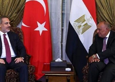 محور رایزنی وزرای خارجه ترکیه و مصر/ تاکید بر راه حل‌های ریشه‌ای برای توقف جنگ