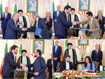 گزارش سفر رئیسی به پاکستان /ایران و پاکستان ۸ سند همکاری امضا کردند