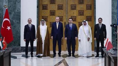 امضای یادداشت تفاهم راه توسعه میان ترکیه، عراق، قطر و امارات