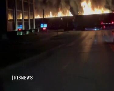 ویدیوئی خوف‌انگیز از لحظه در آتش سوختن یک قطار