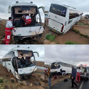 حادثه تلخی که برای یک اتوبوس در اصفهان رخ داد