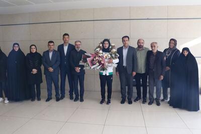 ورود اولین بانوی المپیکی تاریخ ورزش آذربایجان‌غربی به ارومیه با استقبال مسئولین و علاقمندان