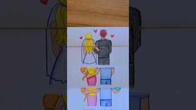 نقاشی عاشقانه / از کودکی تا بچه داری و پیری در یک کاغذ سفید !