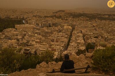 (تصاویر) گرد و غبار آفریقا آسمان پایتخت یونان را پوشاند