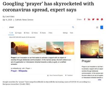 افزایش چشمگیر سرچ نماز و دعا در گوگل