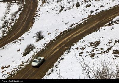 بارش سنگین برف بهاری در محور شاهرود-توسکستان-گرگان - تسنیم
