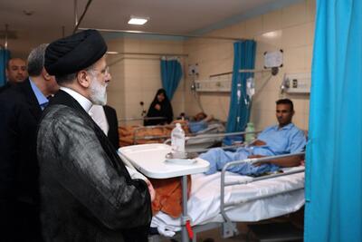تصاویر: بازدید رئیسی از بیمارستان شهدای یافت‌آباد