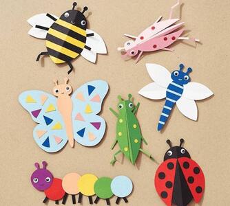 ایده های ساخت کاردستی حشرات با مقوا و کاغذ رنگی