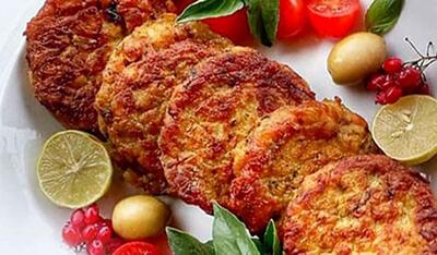 طرز تهیه کتلت با کته غذای راحت و ساده ایرانی
