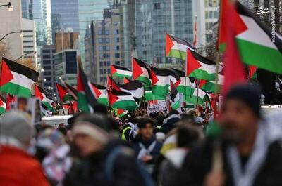 فیلم/ تحصن حامیان ملت فلسطین در مقابل سفارت آمریکا در سئول