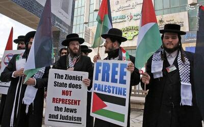 فیلم/ تظاهرات یهودیان آمریکا علیه جنایات صهیونیست‌ها