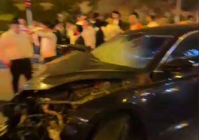 فیلم/دومین حادثه رانندگی وزرای صهیونیست در ۲۴ ساعت گذشته