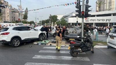 لحظه واژگونی خودروی بن‌گویر وزیر تندرو امنیت داخلی اسرائیل