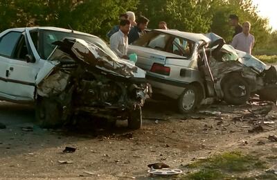 3 کشته و زخمی در تصادف 2 خودروی پژو 405 در بناب