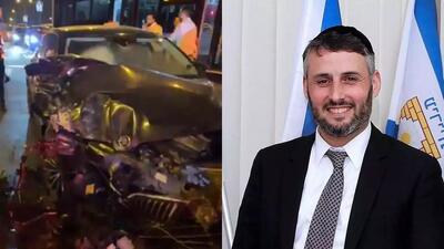 (ویدئو) تصادف رانندگی دومین وزیر اسرائیل در دو روز پیاپی