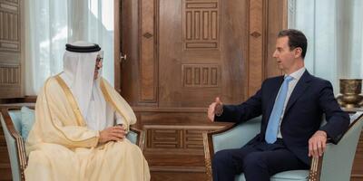 دیدار و گفت‌وگوی رئیس‌جمهور سوریه و وزیر خارجه بحرین