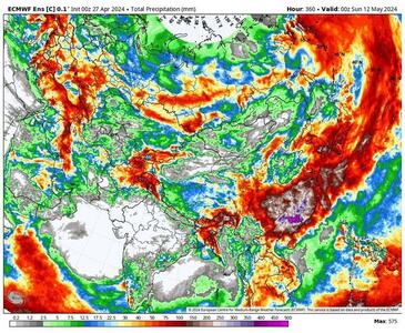 هشدار قرمز هواشناسی؛ بارش موج‌های رگباری شدید از فردا (10 اردیبهشت 1403)