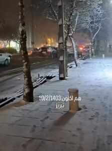 بارش برف، مردم این شهر ایران را غافلگیر کرد