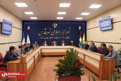 دیدار فرماندار شهرستان قدس با اعضای شورای اسلامی و شهردار به مناسبت روز شوراها