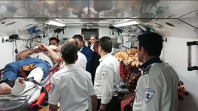 مصدومان حادثه واژگونی اتوبوس مسافران ایرانی در ارمنستان به بیمارستان تبریز منتقل شدند