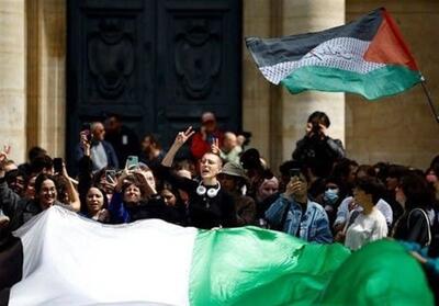 خشونت پلیس فرانسه علیه دانشجویان حامی فلسطین - تسنیم