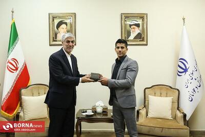 دیدار وزیر ورزش و جوانان با مهدی الفتی، ملی‌پوش ژیمناستیک