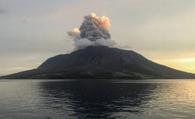 فوران دوباره کوه «روآنگ» در اندونزی