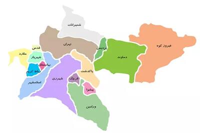 استا‌ن‌های غربی و شرقی تهران تشکیل می شود